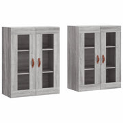 Armadietti a Parete 2 pz Grigio Sonoma in Legno Multistrato CFW2043944