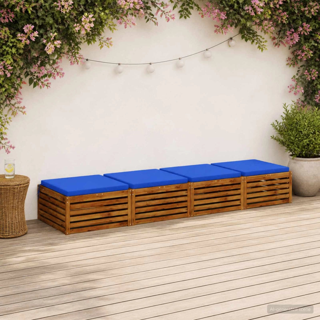 Cuscini per Sedia in 4 Pezzi SOEST 4 pz 100% Poliestere 944676