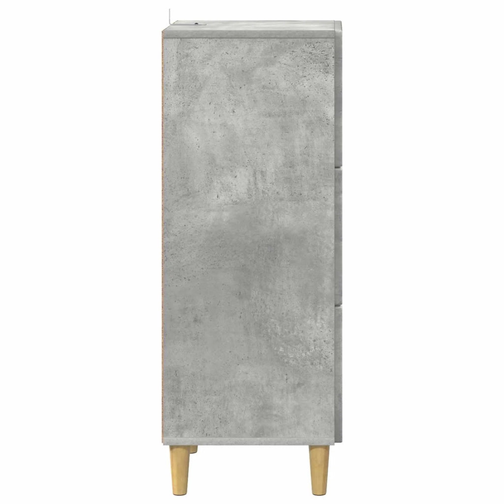 Mobile con Cassetti Grigio Cemento 33 x 34,5 x 90 cm