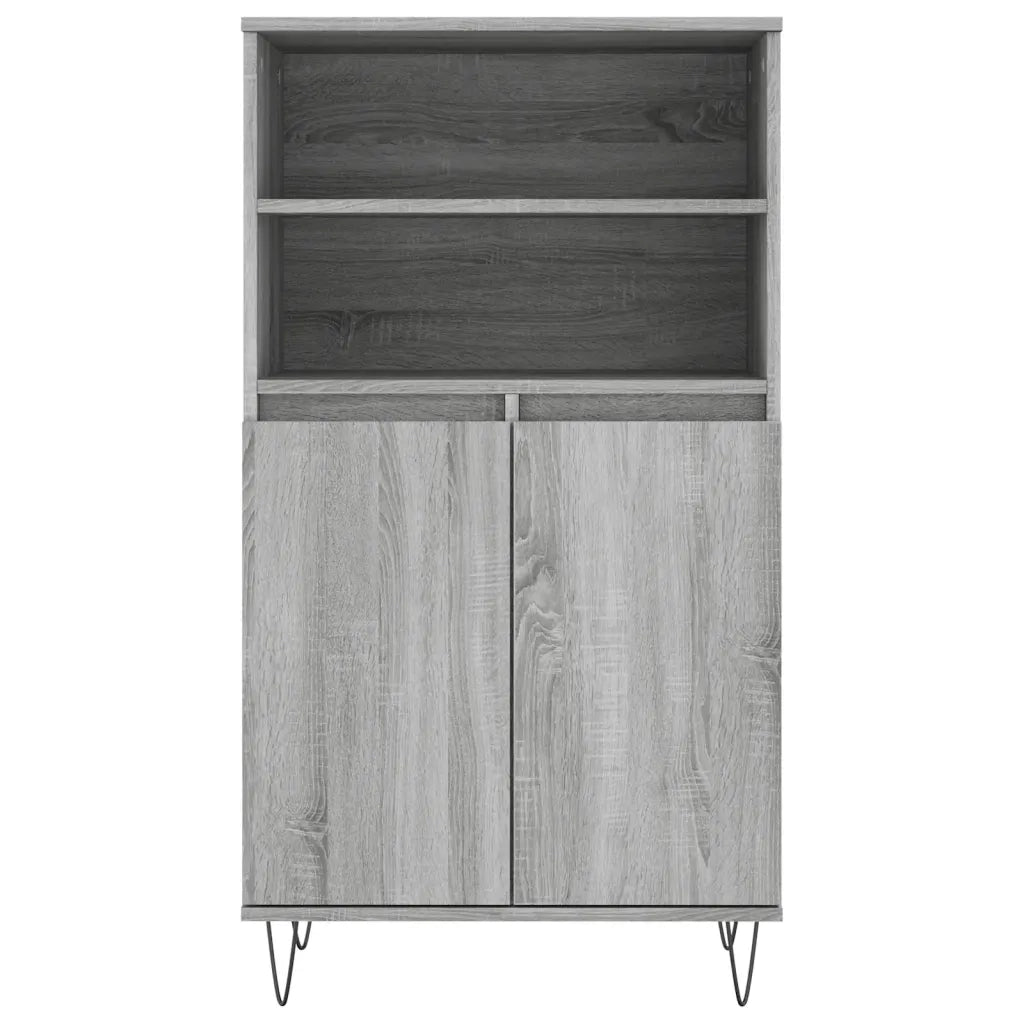 Credenza Grigio Sonoma 60x36x110 cm in Legno Multistrato 831490
