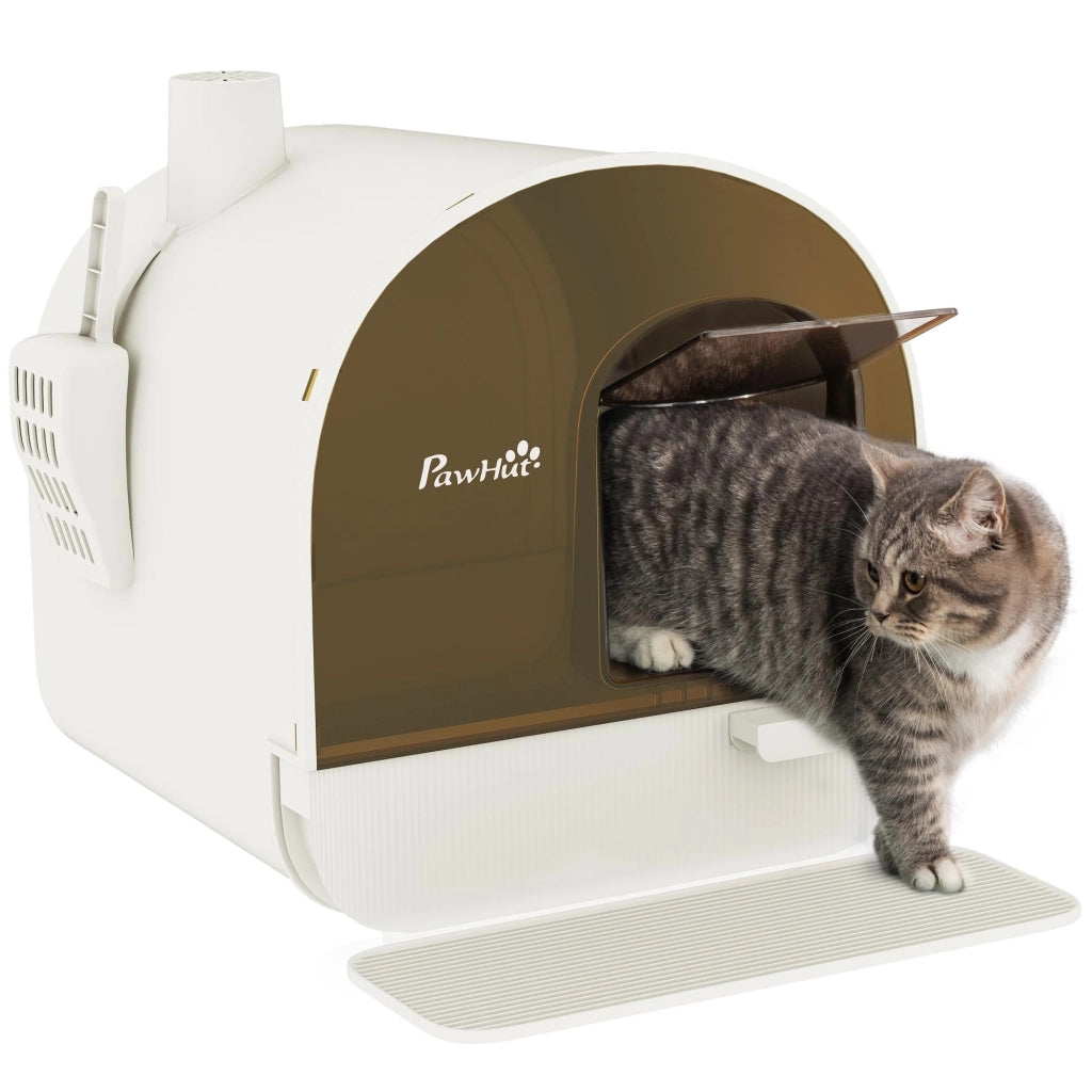 Lettiera per Gatti Chiusa ¨C zephmum ¨C Bianca e Nera, PP, 43x44x47 cm