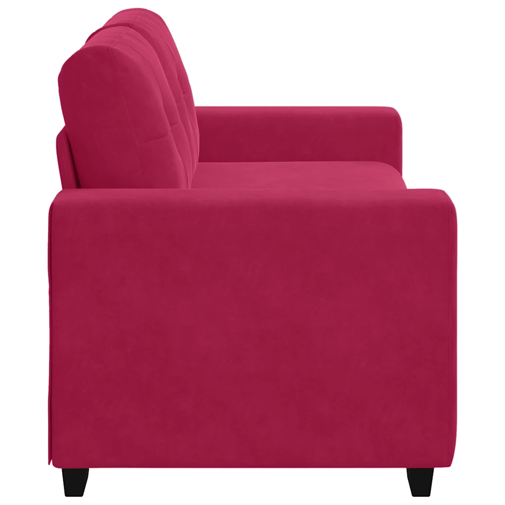 vidaXL Divano Divanetto Rosso Vino 140 cm in Velluto