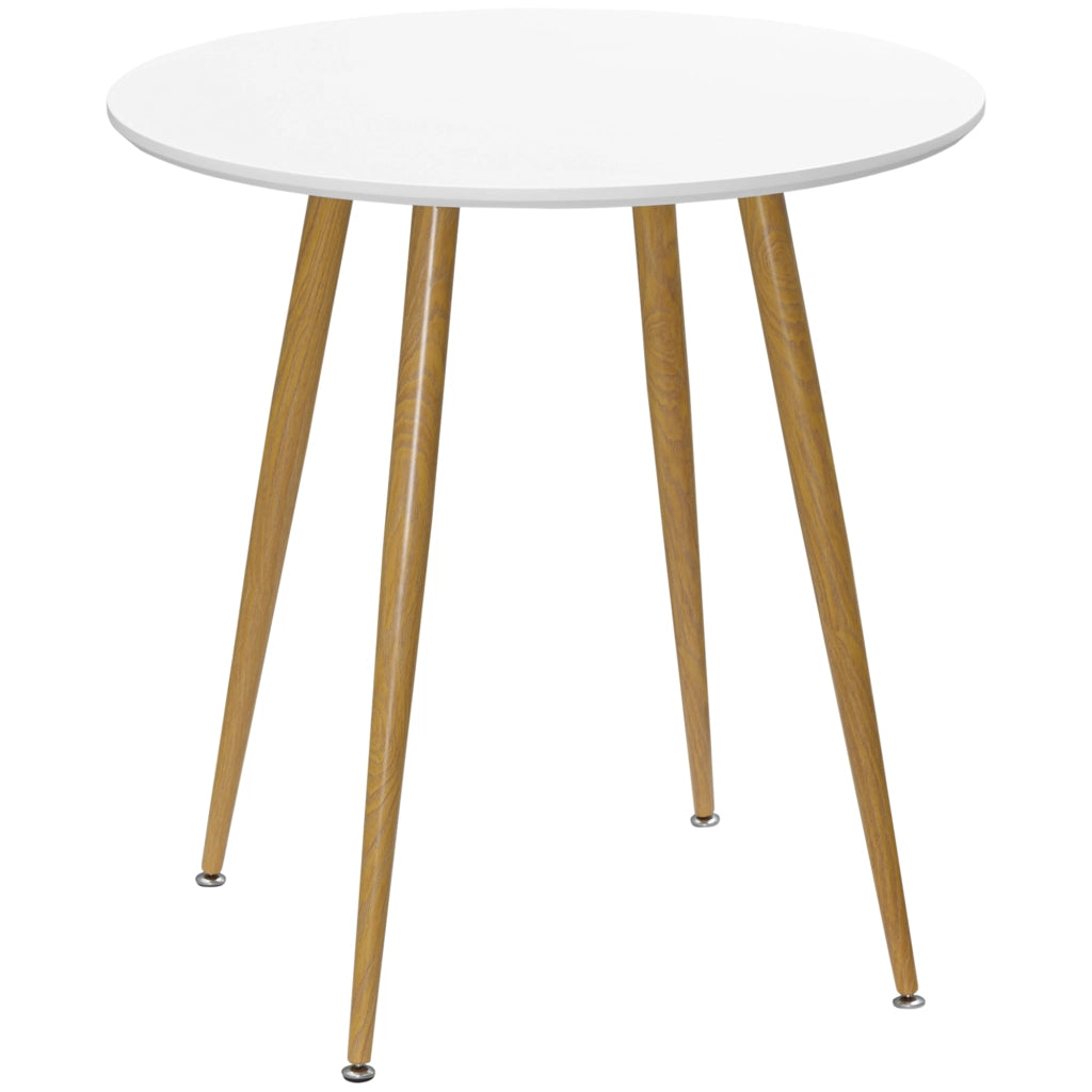 Tavolo da pranzo rotondo per 2 persone ¨C zephmum ¨C bianco, metallo, ?72x75 cm