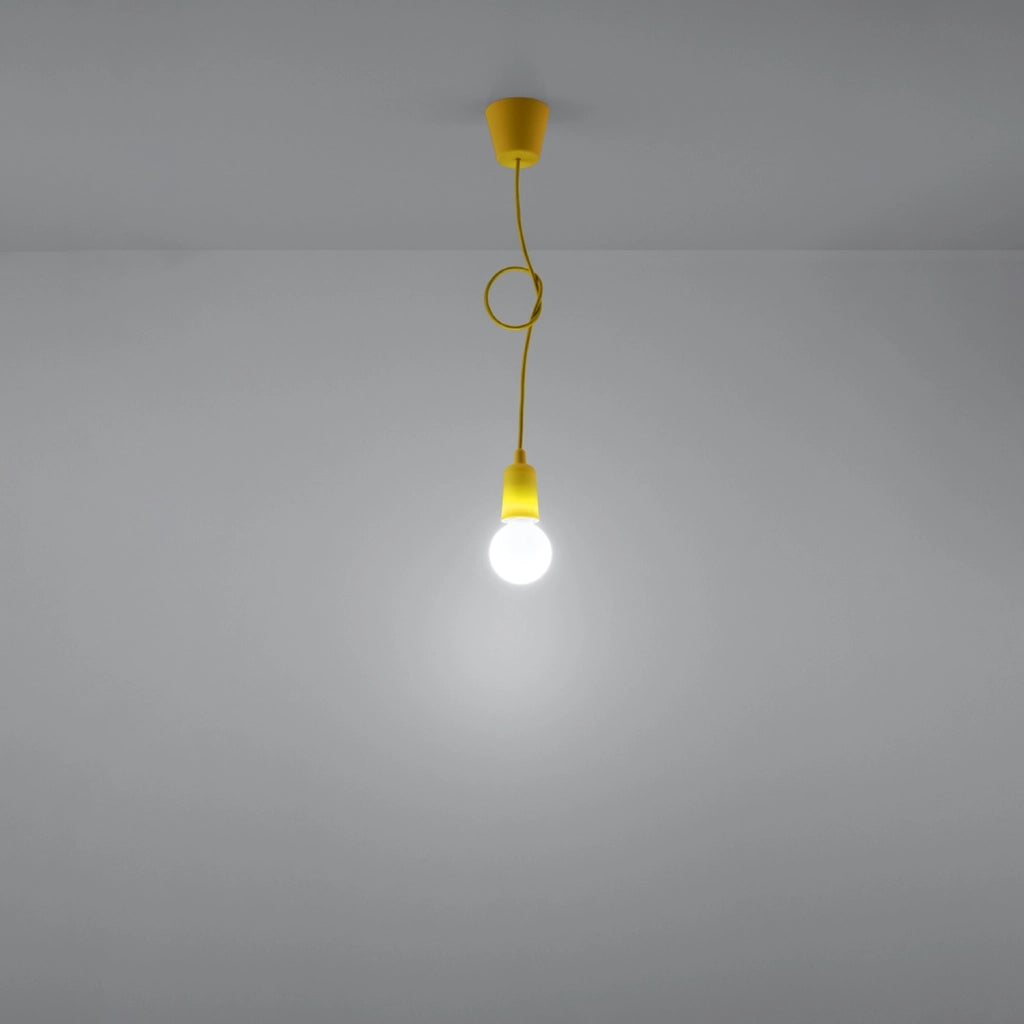 Lampada a sospensione Matero 1 gialla Pure Lume E27