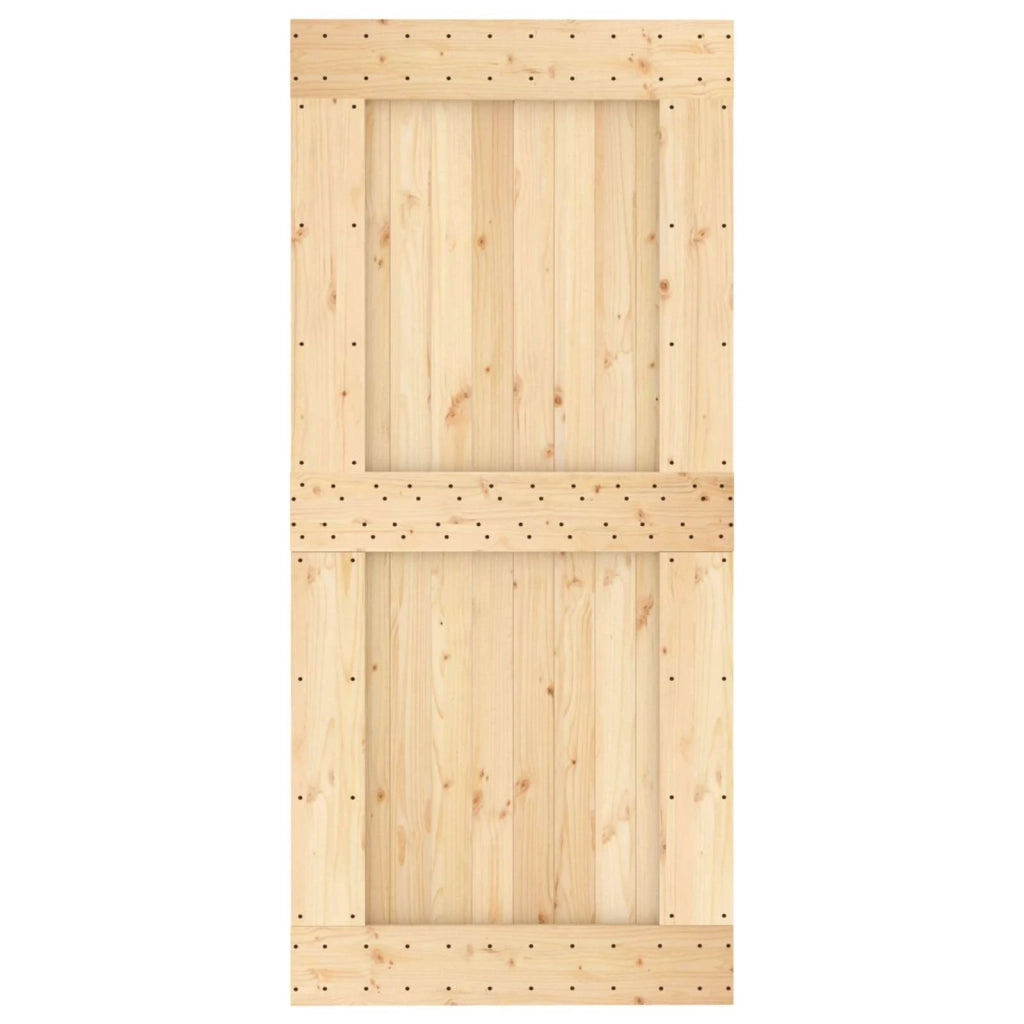Porta scorrevole Naturale e Nero 95 x 210 cm 3445162
