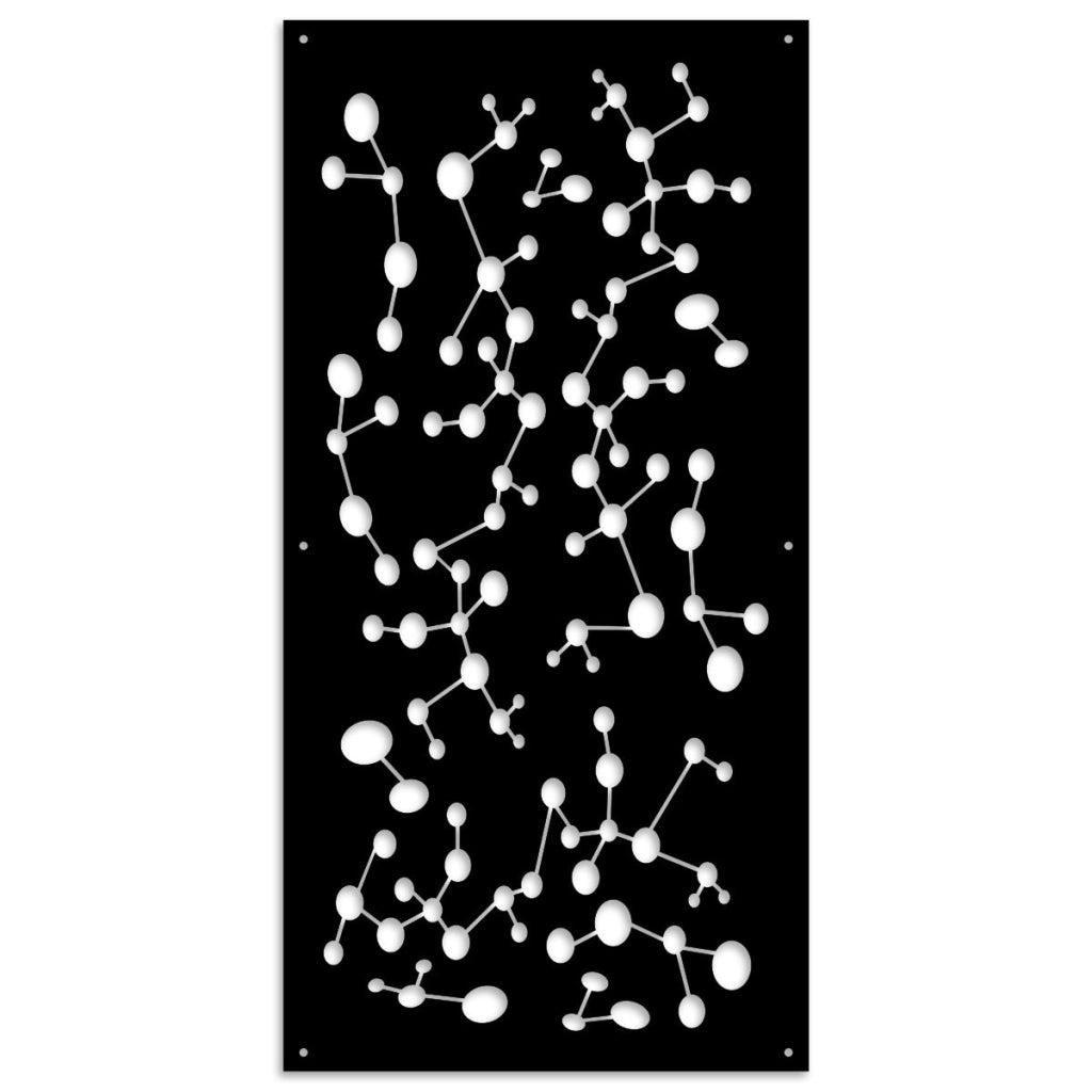 NANOTECH - Pannello in PVC traforato - Parasole Colore: nero, Misura: 98x198 cm