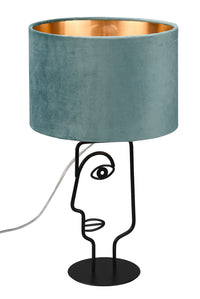 Lampada da Tavolo da Interno Attacco E27 in Metallo Nero