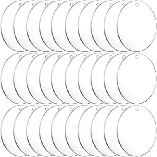 Sostegni Acrilici per Chiavi Non Lavorati - 30 Pezzi - 5 cm - Ideali per Gravure
