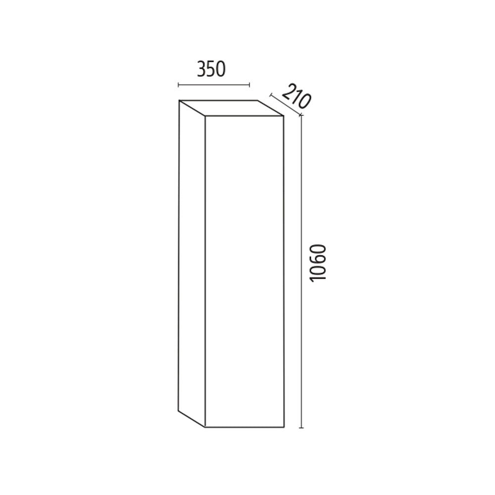 Colonna sospesa wonder pensile da bagno con anta made in italy *** finitura- cenere, confezione 1