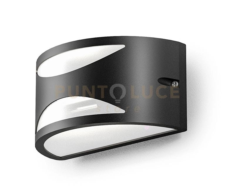 GES1041- APPLIQUE 1 LUCE IN ALLUMINIO ATTACCO E27 COLORE GRIGIO ANTRACITE