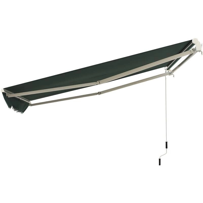 TENDA DA SOLE DA ESTERNO AVVOLGIBILE IMPERMEABILE 3 X 2.5 MT VERDE SCURO