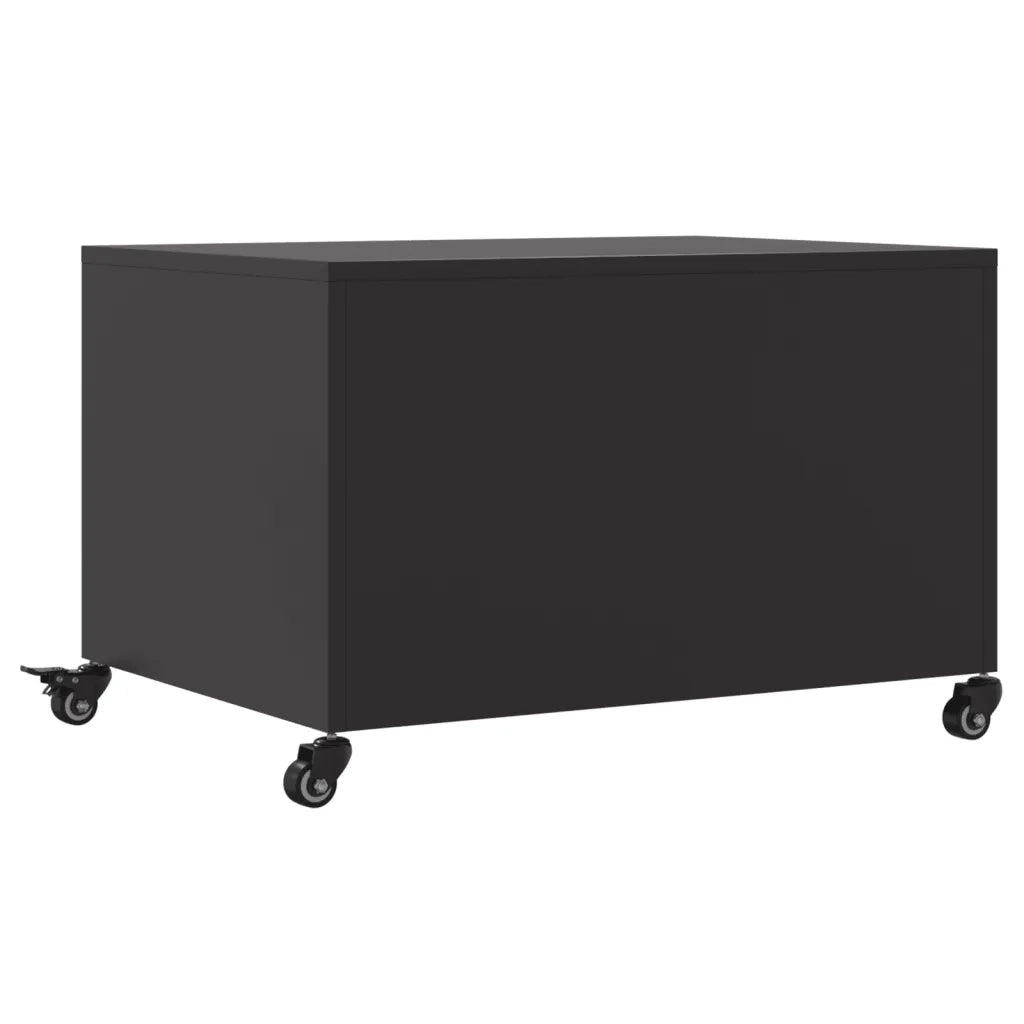 Tavolino da Salotto Nero 100,5x39x72 cm in Acciaio 846686