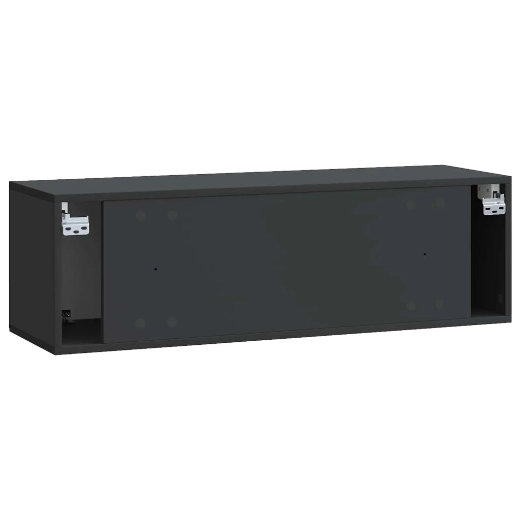 Mobile Porta TV da Muro Montaggio a parete Nero 98 x 31 x 30 cm