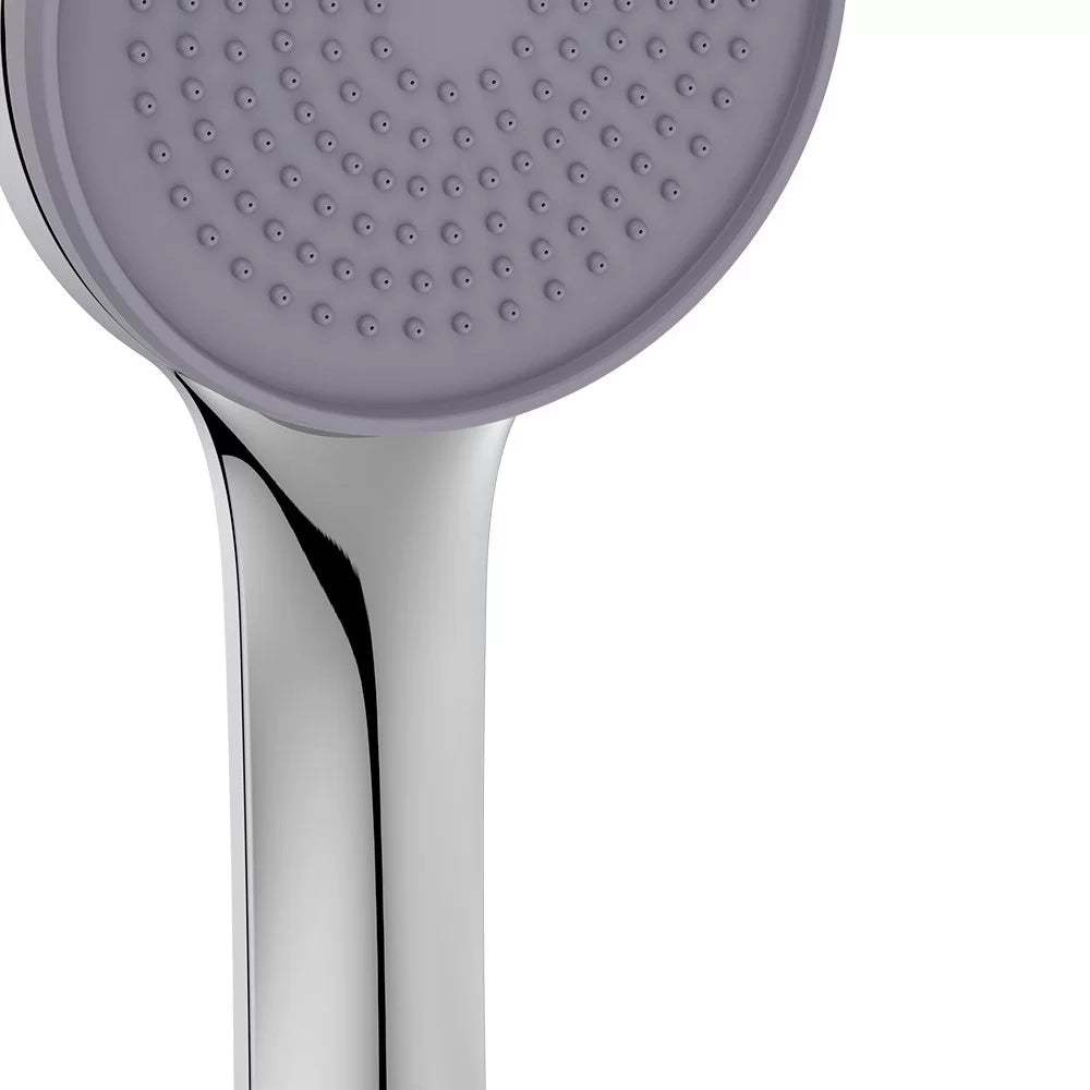 Doccino cromato e grigio a 1 getto con diffusore smontabile - Serie Eris