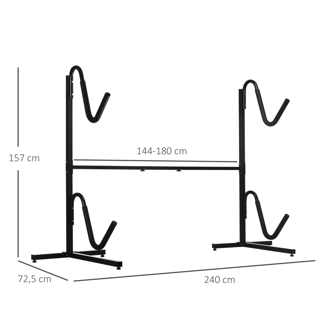 Supporto Parete 2 Kayak SUP Surfboard ¨C Xylo ¨C Metallo Regolabile 144-180cm