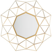 Specchio appeso a parete dorato 69 x 80 cm a forma di stella a forma di sole elemento decorativo soggiorno camera da letto