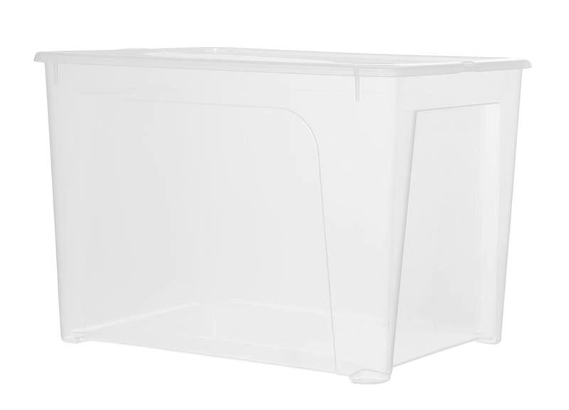 BOX TRASPARENTE MULTIUSO CON COPERCHIO CAPACITÀ 24 LT DIMENSIONI 40X30X28 CM
