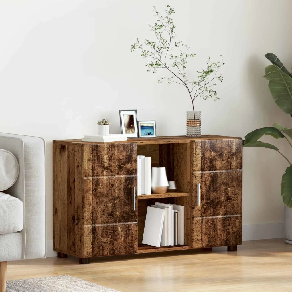 Credenza con porta FLORIN Legno vecchio 88,5 x 30,5 x 55,5 cm 880299