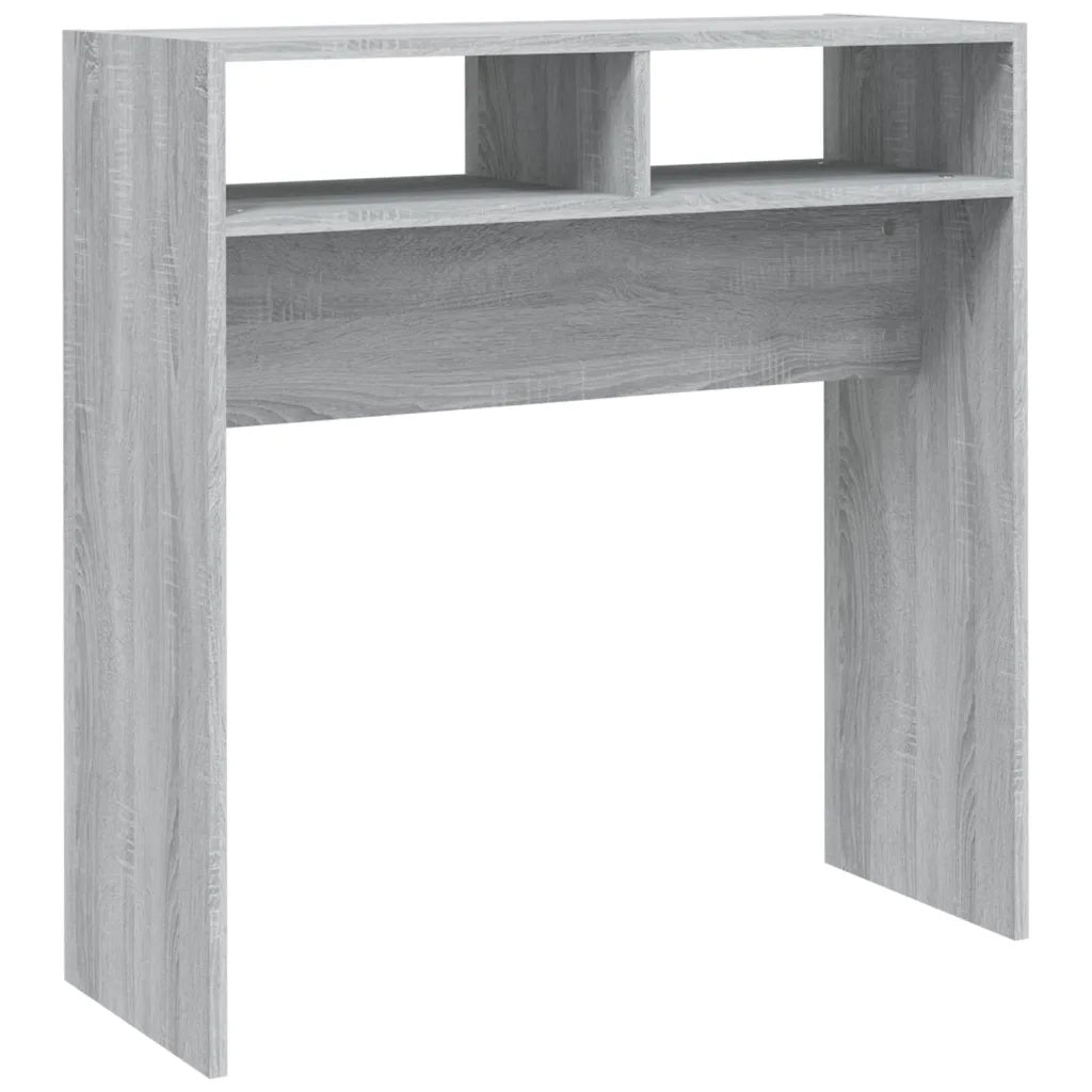 Tavolino Consolle-Tavolino da soggiorno-Tavolo Grigio Sonoma 78x30x80 cm Legno Multistrato