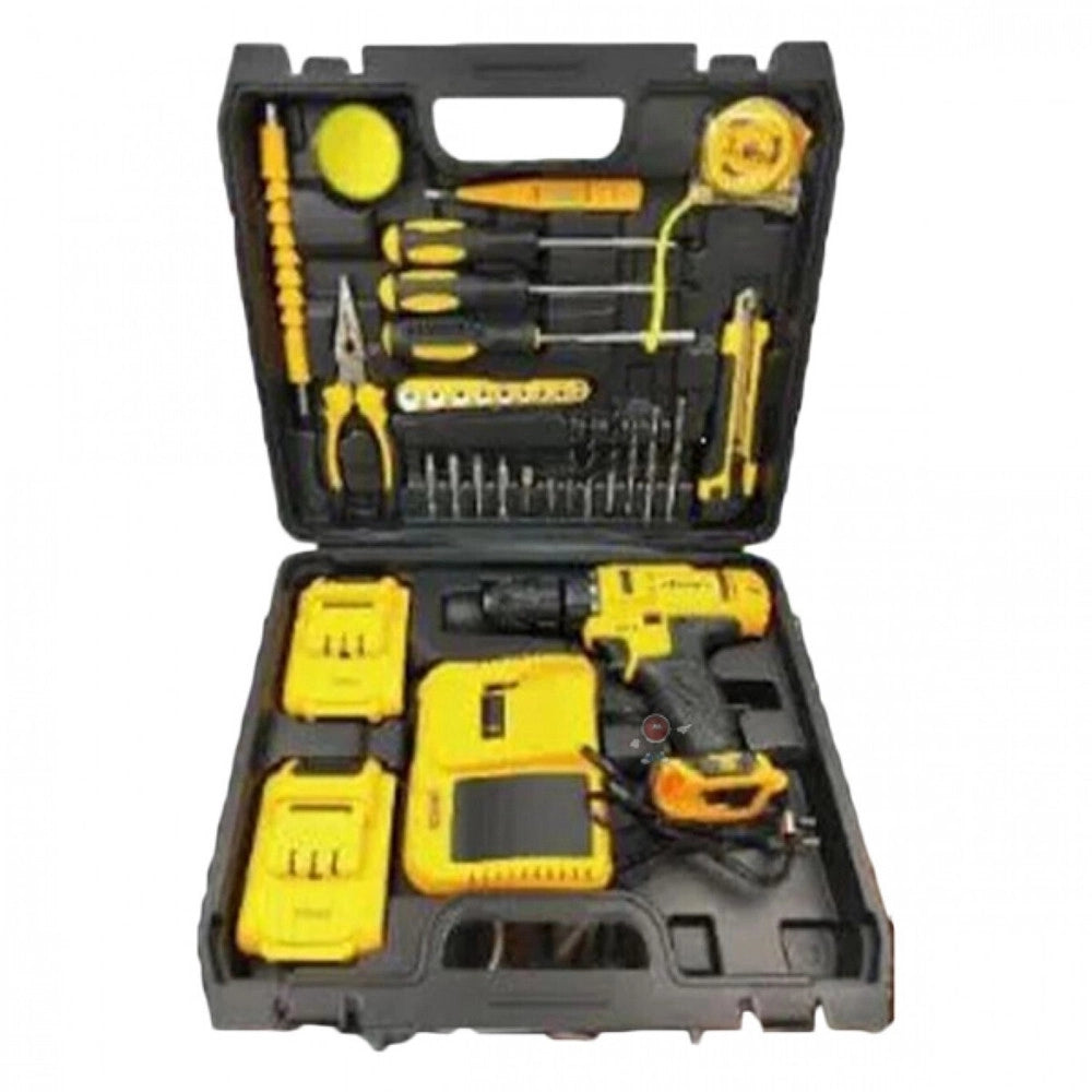 Trade Shop - Set Di Attrezzi Trapano A Percussione Avvitatore Elettrico A Batteria 24v 2x5ah Q-gj011 -