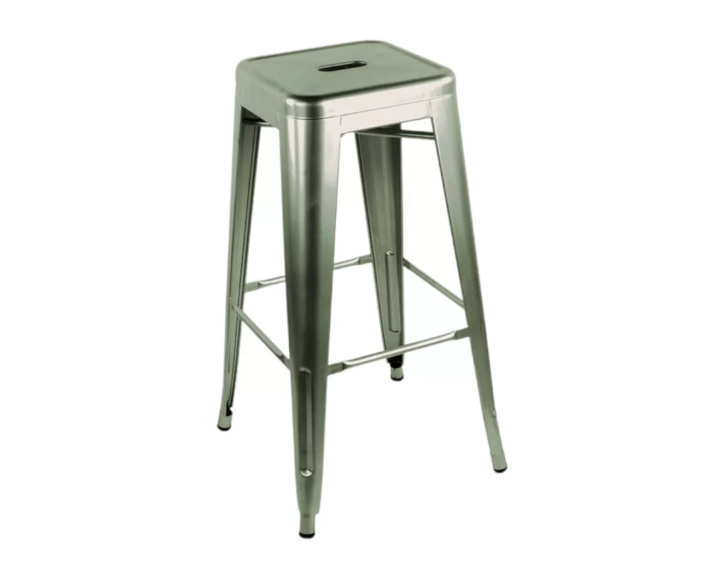 Set 4 sgabelli moderni metallo colore specchiato 43x43x77 - Mobili 2G
