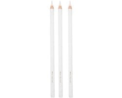 Set di Disegno con Matite a Grafite di Carbone - 3 Pezzi - Matita a Grafite di Carbone Bianca - Lunghezza 17,1 cm - Matite per Disegno/Schizzi