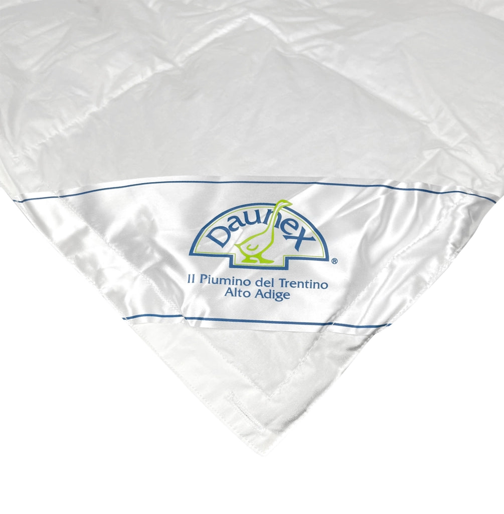 Piumino Primavera Estate In Vera Piuma D'oca Made In Italy Interno Bianco Piumone Letto Leggero Traspirante Coperta Primaverile  - Bianco - Singolo