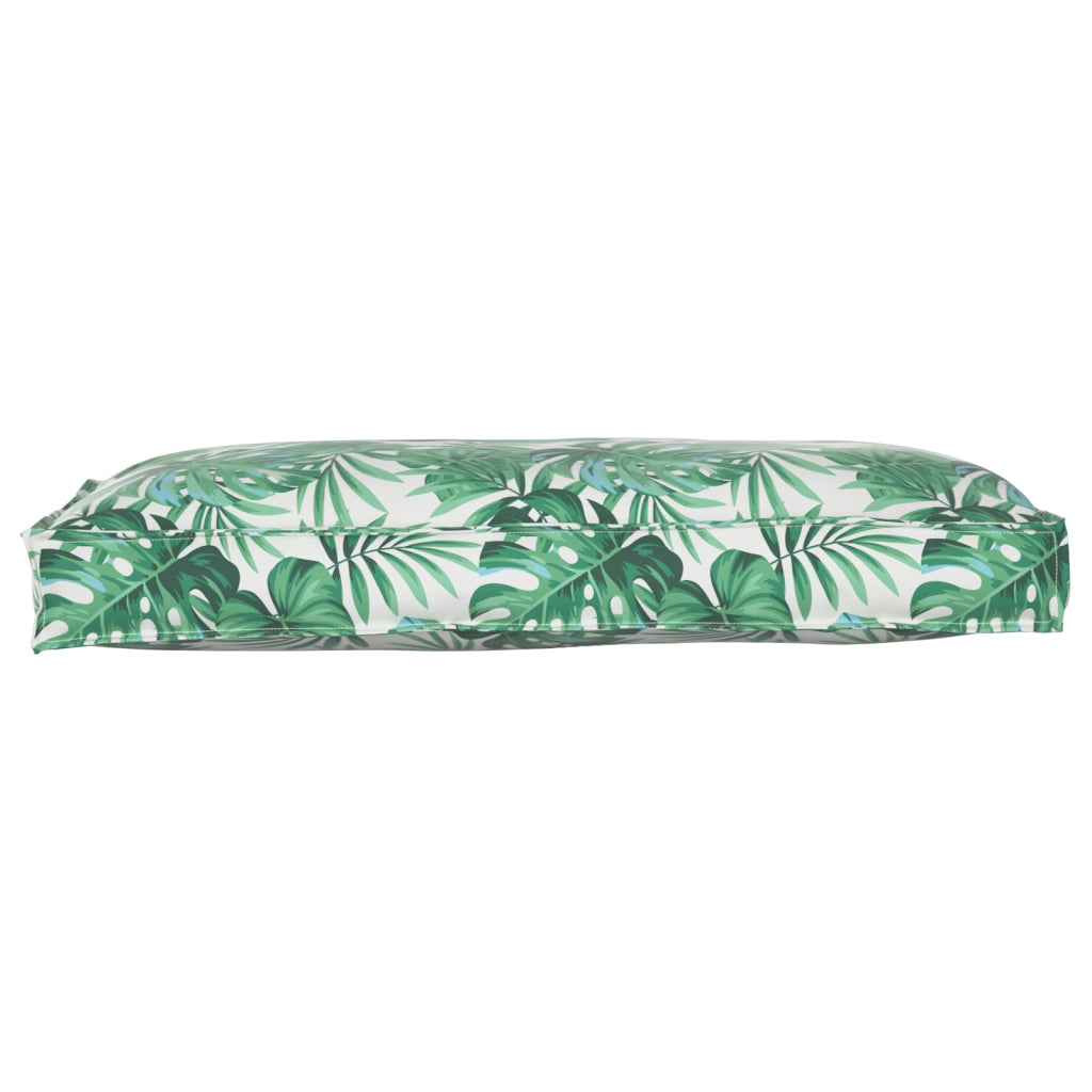 Cuscino da pallet per Seduta/Schienale Motivo a Foglia 120x60x12 cm Tessuto Oxford
