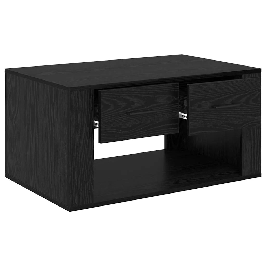 Tavolino da salotto con cassetto Rovere Nero 80 x 50 x 40 cm 881131