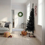 Albero di Natale Artificiale a Metà con Base Nero 180 cm PVC 344677