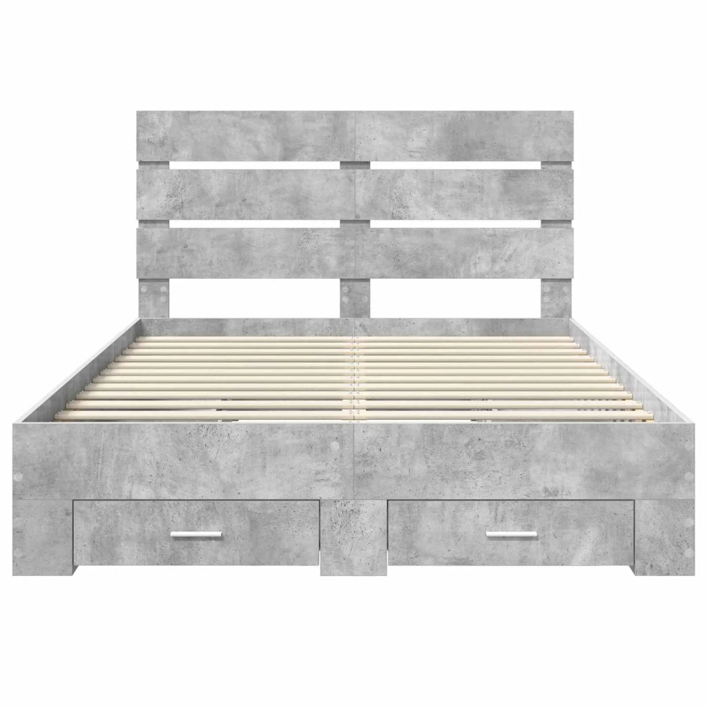 Struttura del letto con cassetto Grigio cemento 140 x 200 cm 3411967
