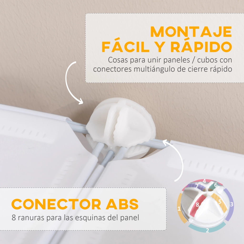Armadio modulare 6 cubi plastica ¨C zephmum ¨C bianco 60x30x120