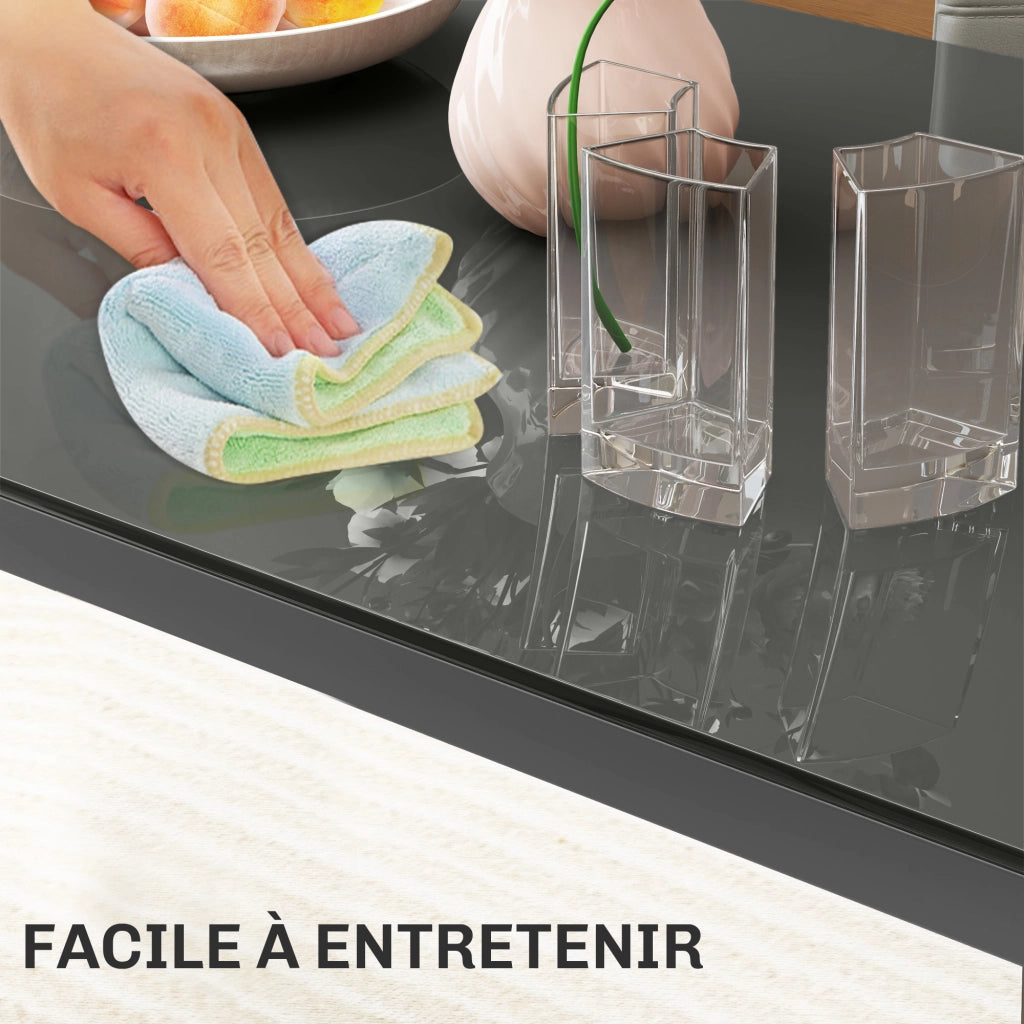 Tavolo da pranzo allungabile con 4 sedie ¨C Minimal ¨C Grigio 120x70x75