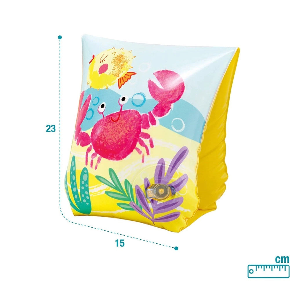 Trade Shop - Braccioli Fun Fish 23 X 15 Cm Multicolore Bambini 3 - 6 Anni Piscina Mare 58652 -