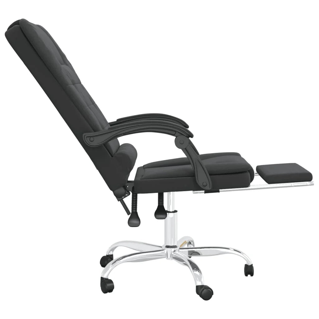 Poltrona massaggiante reclinabile per ufficio computer studio similpelle nera 02_0025413