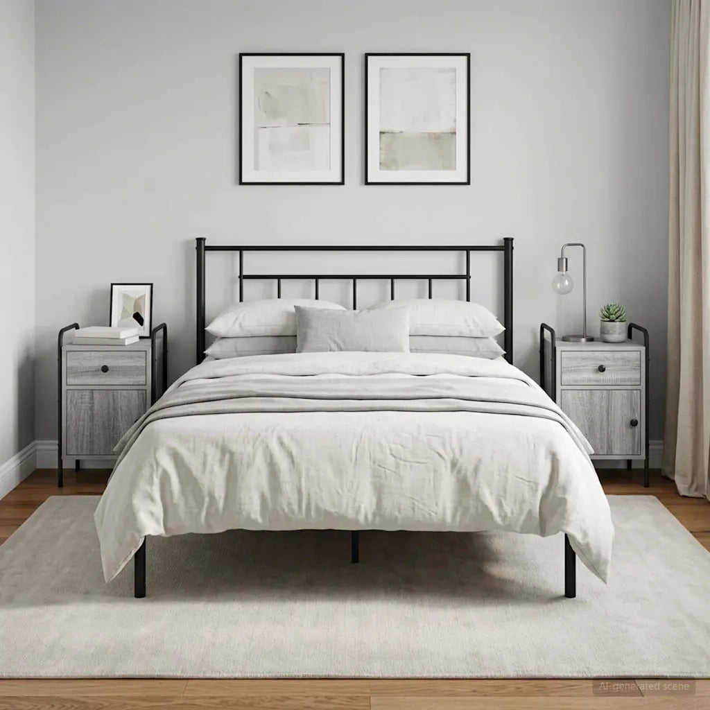 Armadio da Notte 2 pz Sonoma grigio 35 x 36,5 x 61 cm 8007654