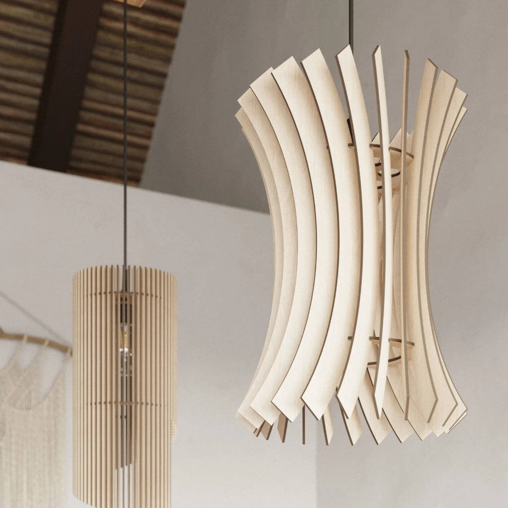 Lampada sospensione Natali Pure Lume legno nero E27