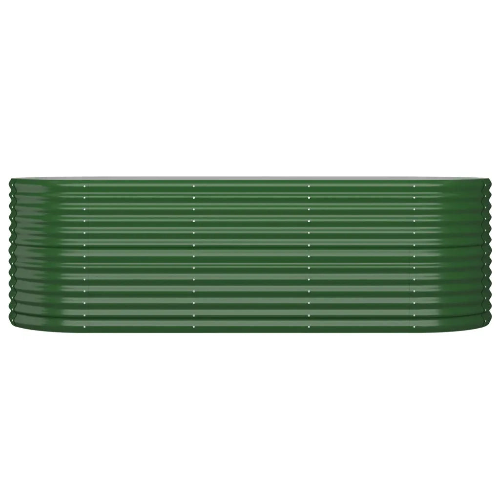 Fioriere | Cassetta per fiori | Letto Giardino Acciaio Zincato 224x80x68 cm Verde
