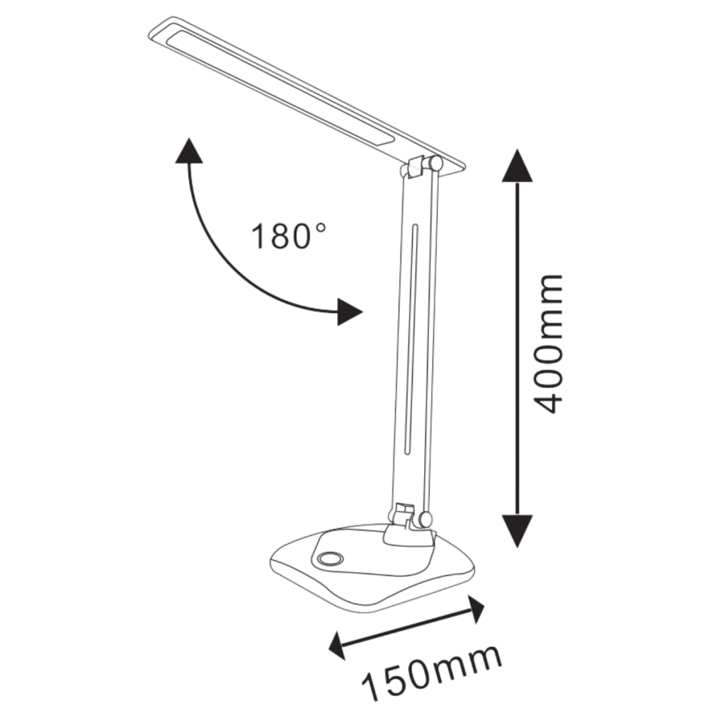 Lampada da scrivania LED dimmerabile nera Toledo Polux