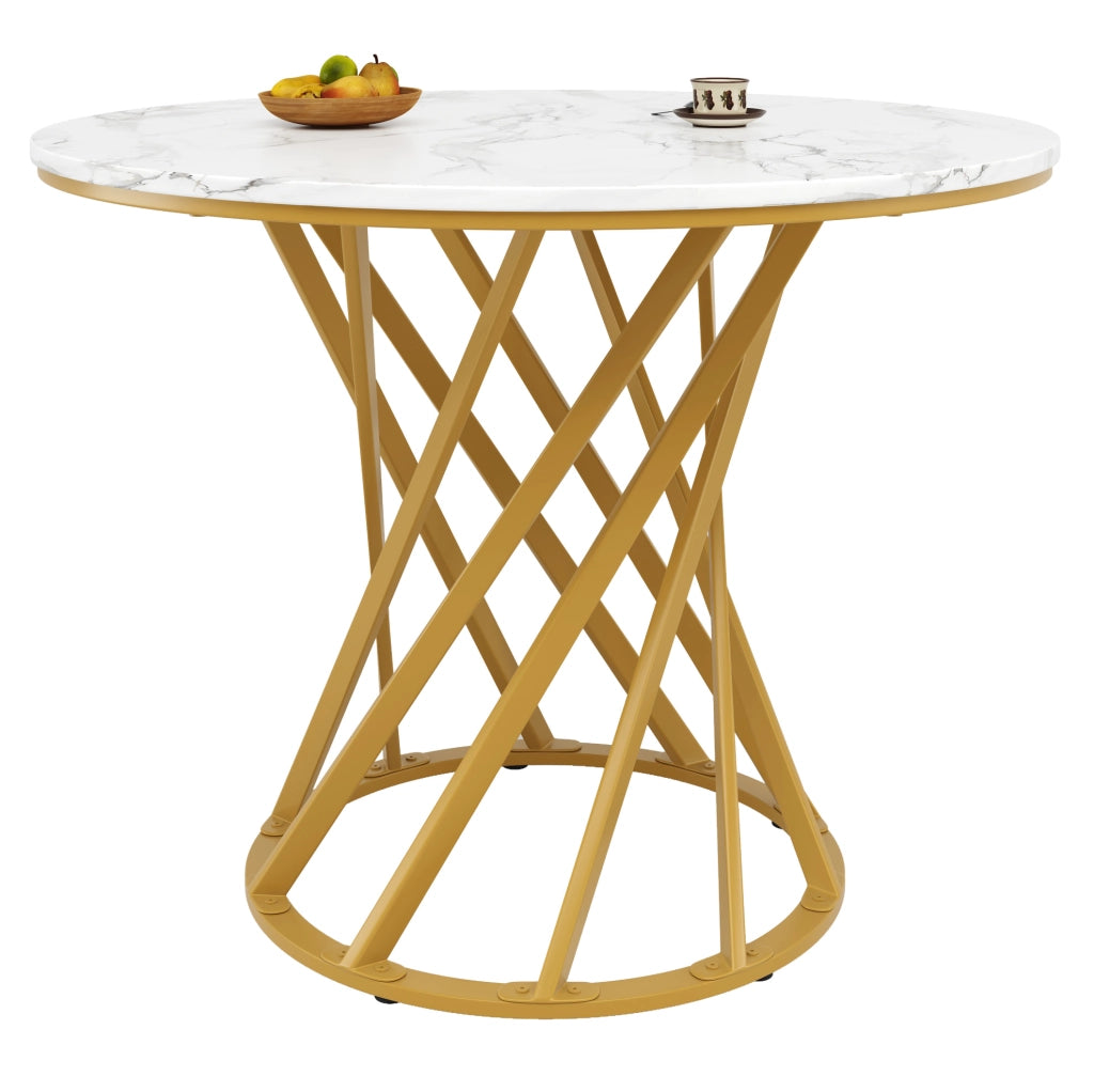 Tavolo da pranzo 80x80x76 cm in MDF e metallo
