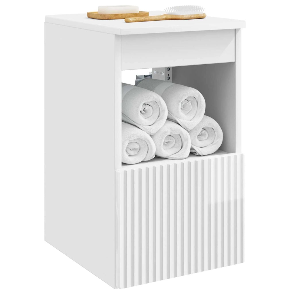 Mobile da Bagno Bianco Lucido 30 x 44,5 x 50 cm 890506
