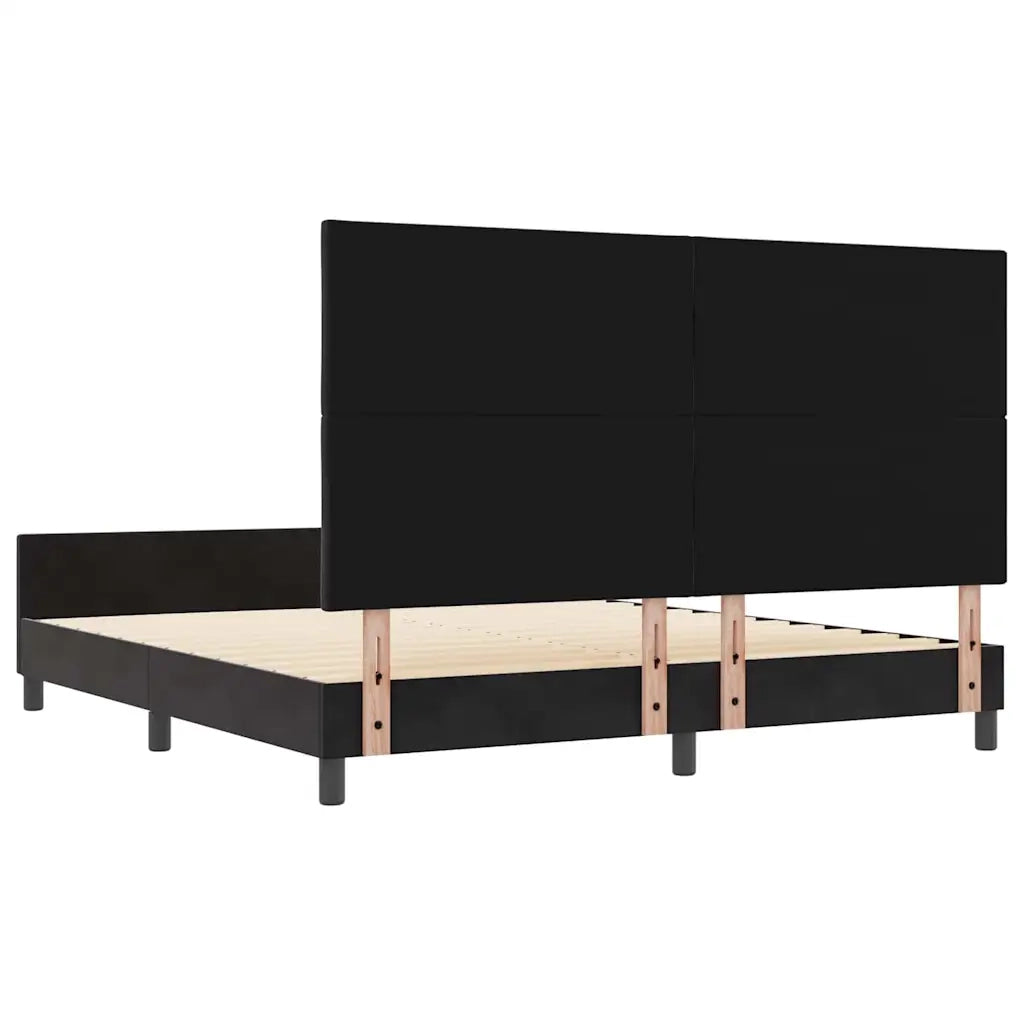 Letto a molle con testiera Nero 180 x 200 cm Velluto 3345025