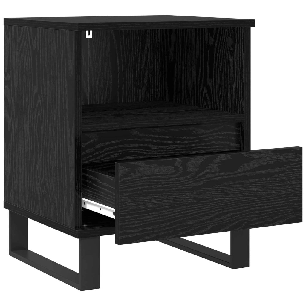 Armadietto per letto con cassetto Rovere Nero 40 x 35 x 50 cm CFW6308597
