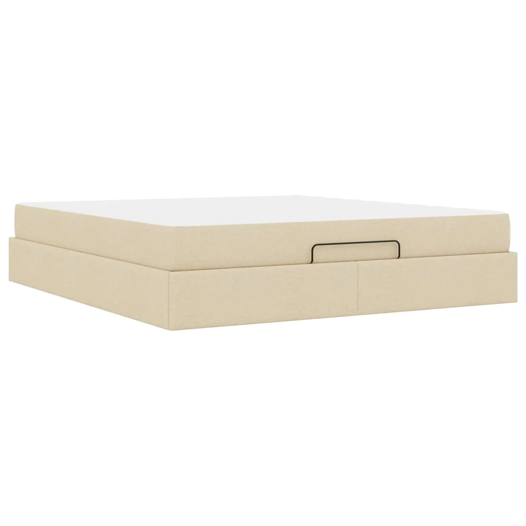 Struttura letto con materasso 2 pcs Crema Tessuto 3399513