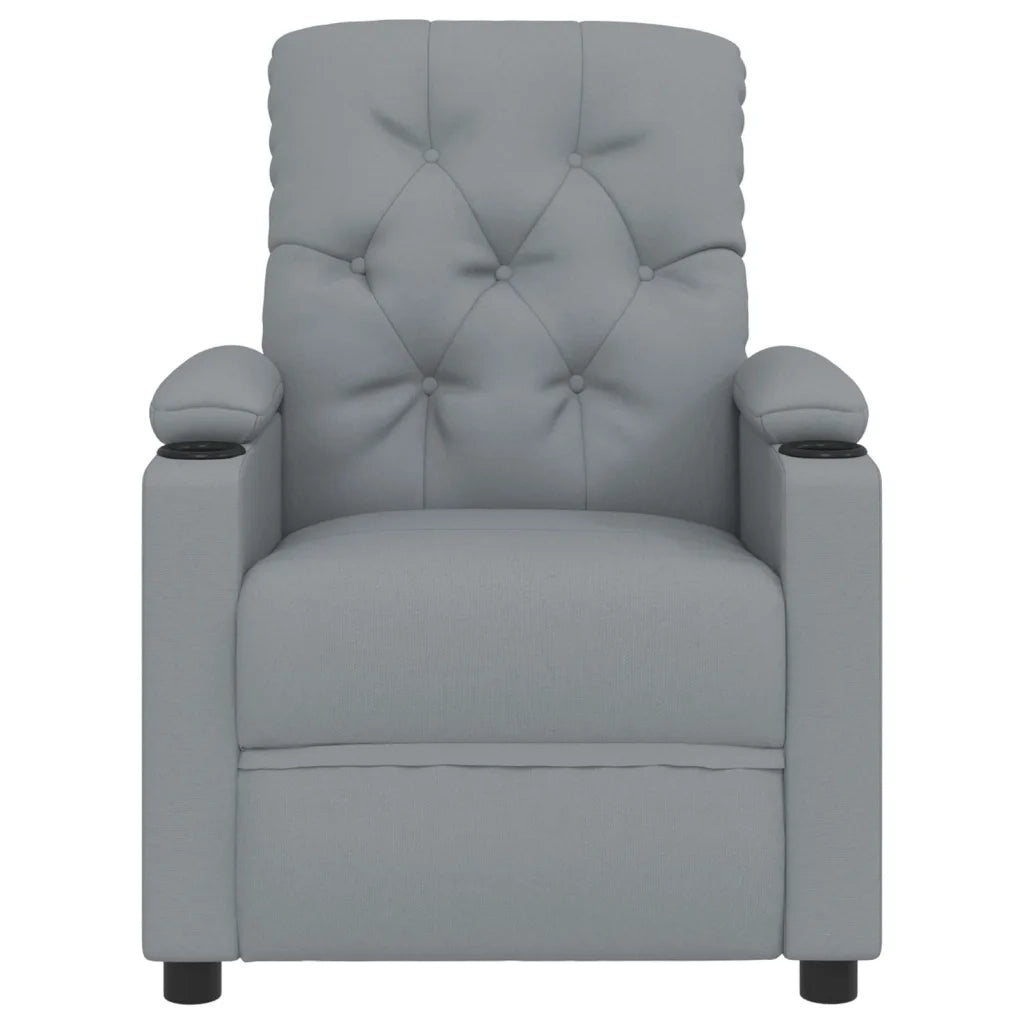 Poltrona Elettrica Reclinabile Grigio Chiaro in Tessuto 3098839