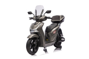 Scooter Elettrico per Bambini Licenza Ufficiale Honda SH125 12V con Ruote EVA e Sedile Pelle Grigio
