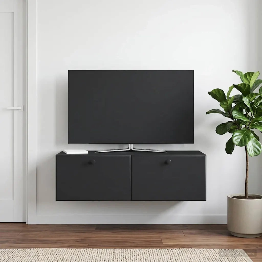 Mobile Porta TV da Muro 98 x 41 x 30 cm Nero 899206