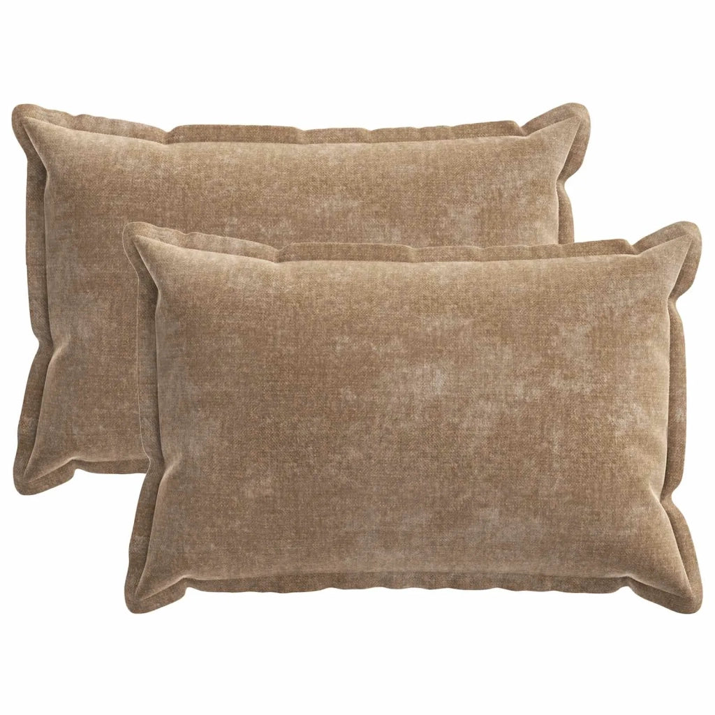 Federa 2 pz HOUTEN Marrone 40 x 60 cm Tessuto Chenille 917556