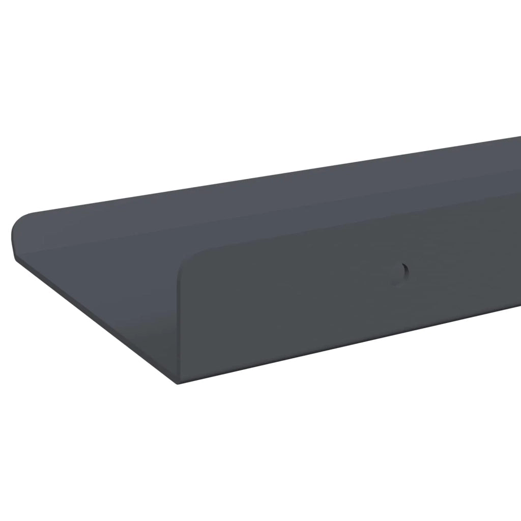 Mensola sospesa 2 pcs Antracite 80 x 9 x 2,5 cm Acciaio 8003976