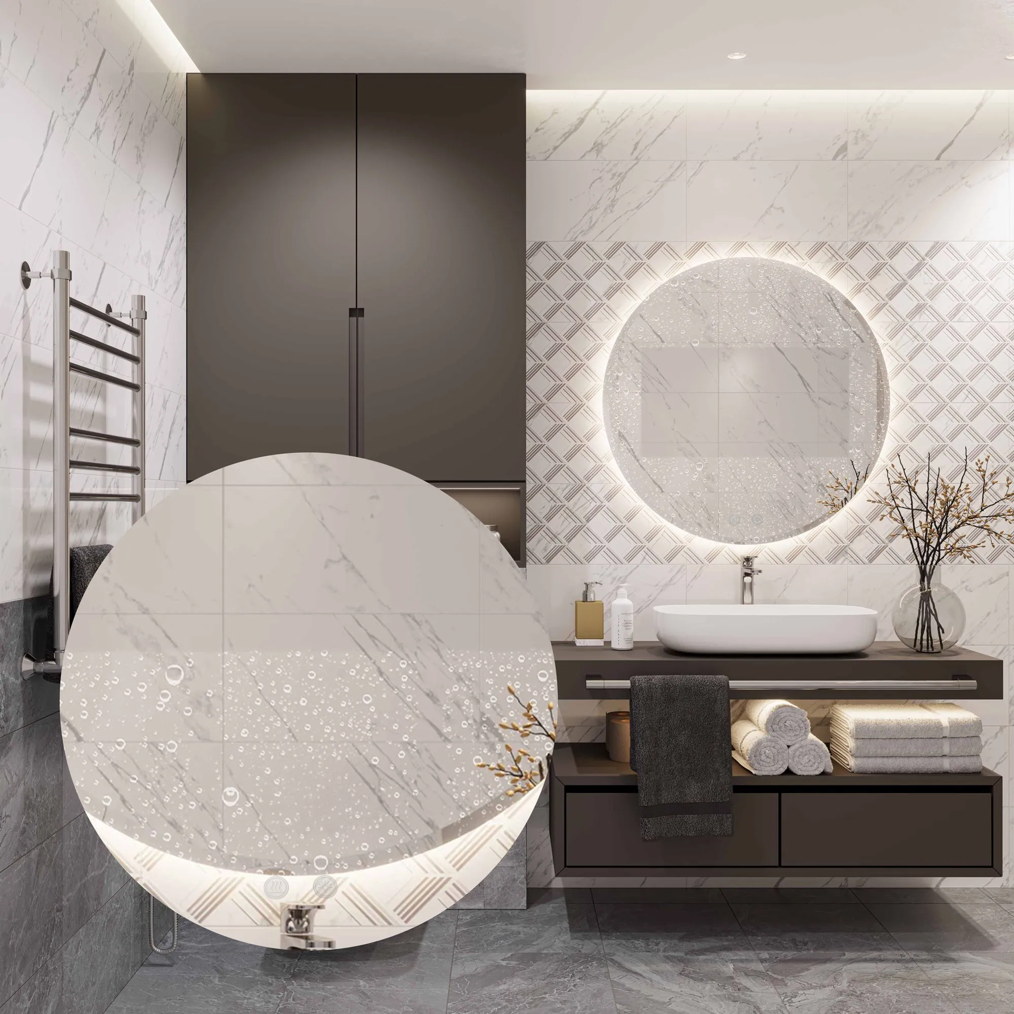 Specchio Led 60cm Hzj060